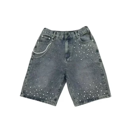 VYBES Rhinestone Pearl Jorts