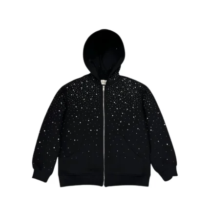 Vybes Rhinestone Galaxy Zip Up